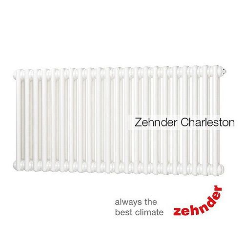 Радиатор Zehnder Charleston 2056/18 секций, боковое подключение, цвет RAL 9016
