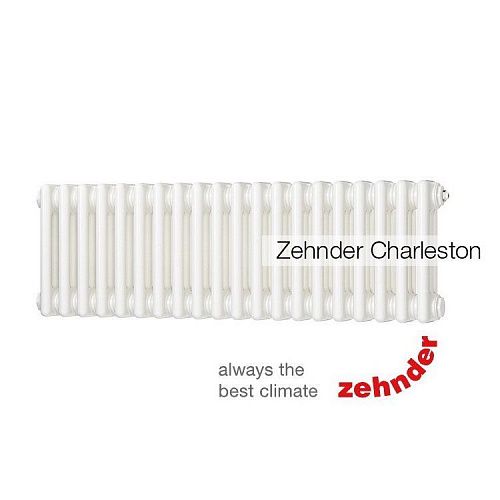Радиатор Zehnder Charleston 3037/8 секций, боковое подключение, цвет RAL 9016